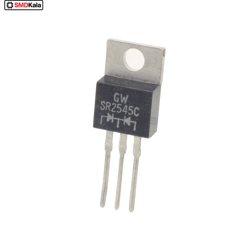 دوبل دیود شاتکی SR2545C 25A-45V پکیج TO-220