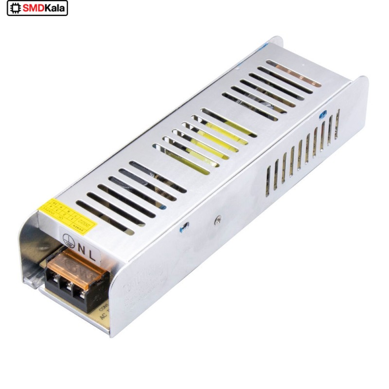 تغذیه سوئیچینگ فلزی 12ولت 15 آمپر 12V-15A باریک Slim