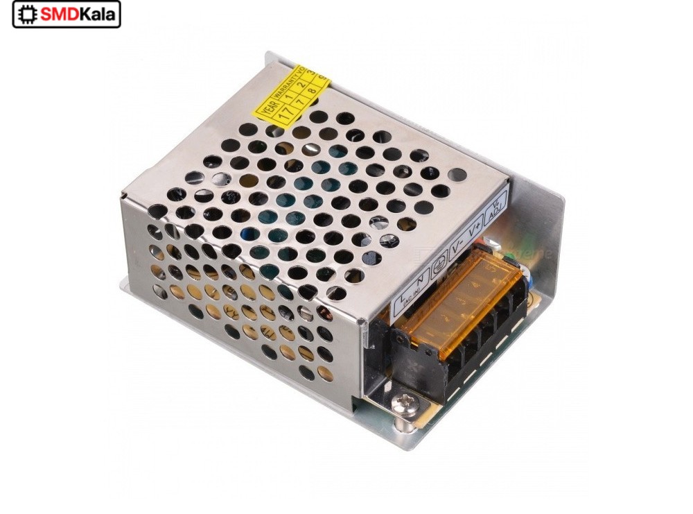 تغذیه سوئیچینگ فلزی 12 ولت 5 آمپر 12v-5A قاب کوچک
