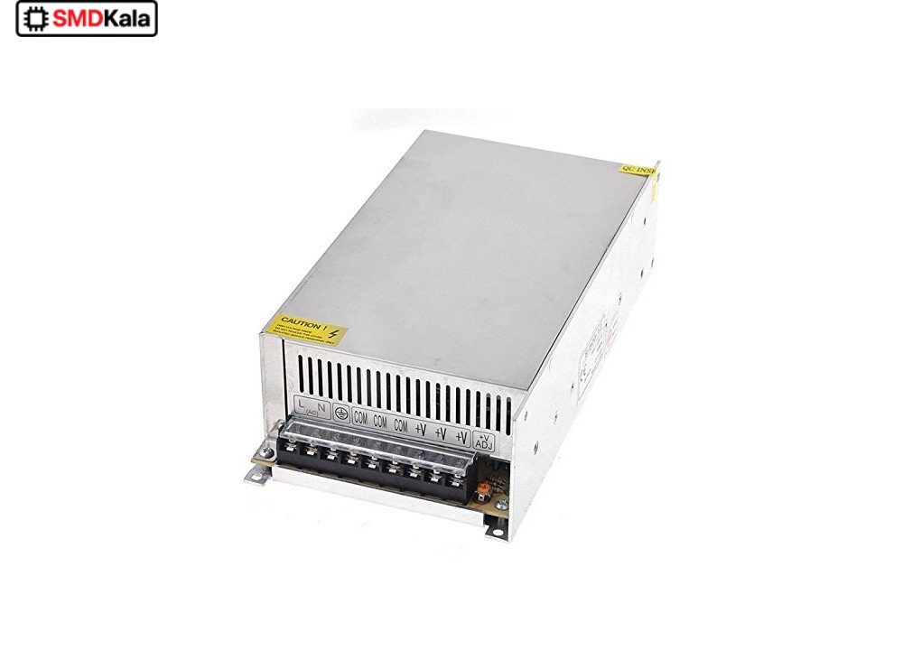 تغذیه سوئیچینگ فلزی 12 ولت 40 آمپر 12v-40A فن دار