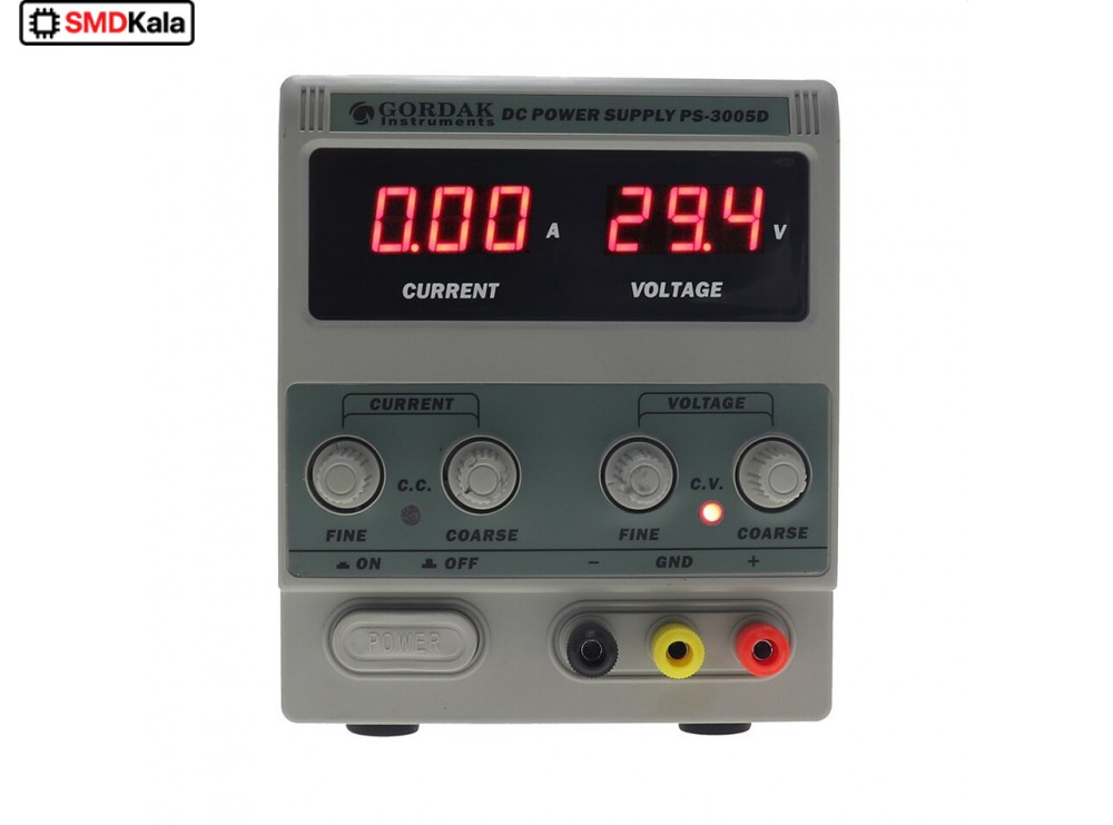 منبع تغذیه دیجیتال 0 تا 30 ولت 5 آمپر GORDAK مدل PS-3005D