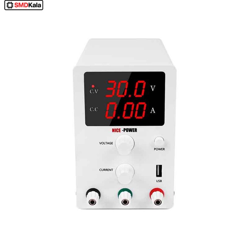 منبع تغذیه دیجیتال 0 تا 30 ولت 10 آمپر NICE-POWER مدل R-SPS3010