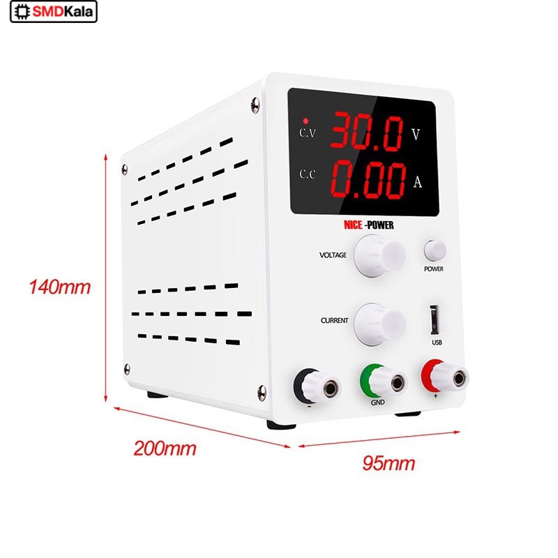 منبع تغذیه دیجیتال 0 تا 30 ولت 10 آمپر NICE-POWER مدل R-SPS3010