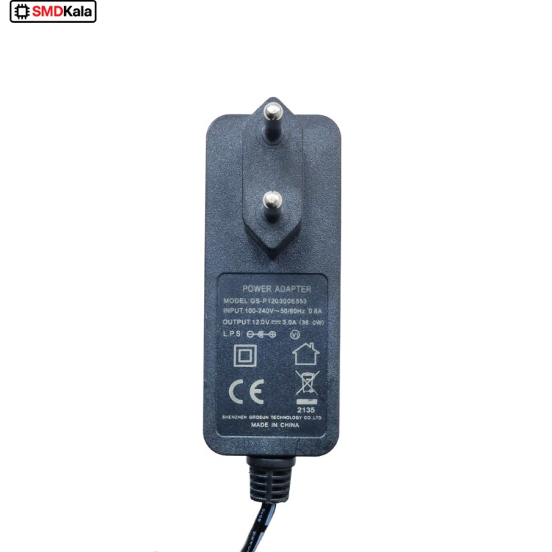 آداپتور 12 ولت 3 آمپر دیواری 12V-3A مرغوب