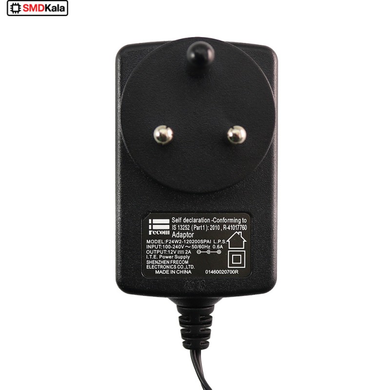 آداپتور 12 ولت 2 آمپر دیواری 12V-2A مارک Shenzhen Frecom