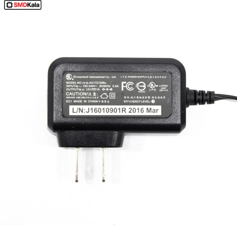 آداپتور 12 ولت 1 آمپر دیواری 12V-1A مارک ELEMEN TECH