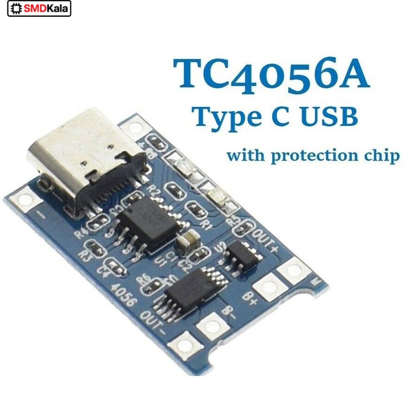 ماژول شارژ باتری لیتیومی مدل TP-4056TYPEC