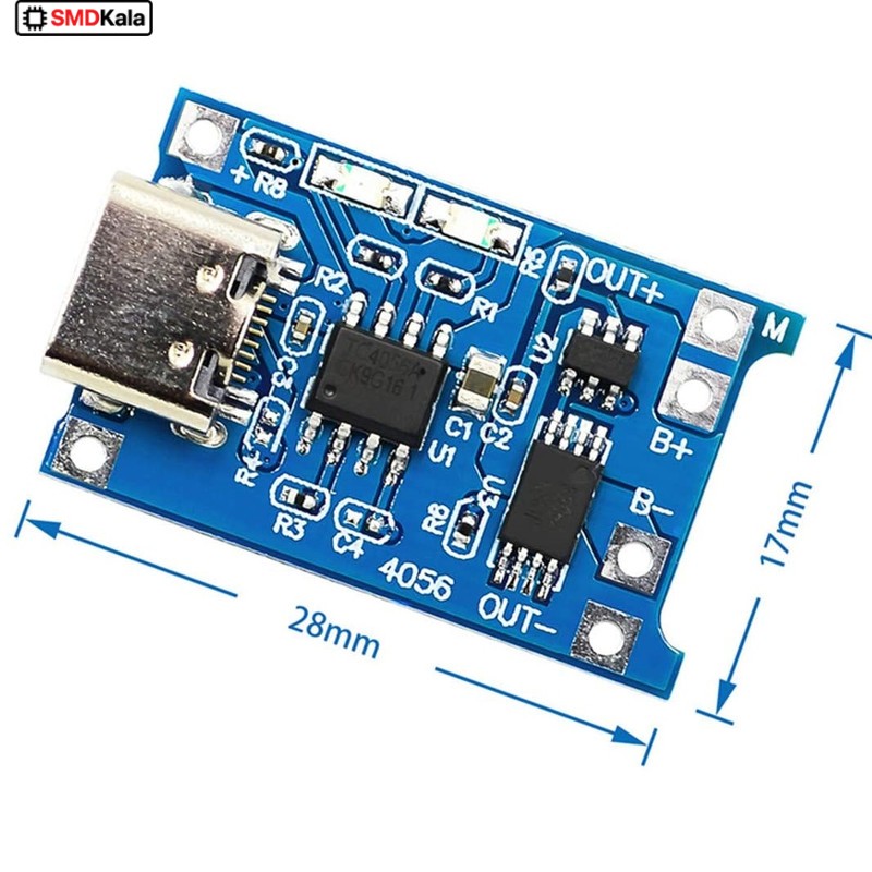 ماژول شارژ باتری لیتیومی مدل TP-4056TYPEC