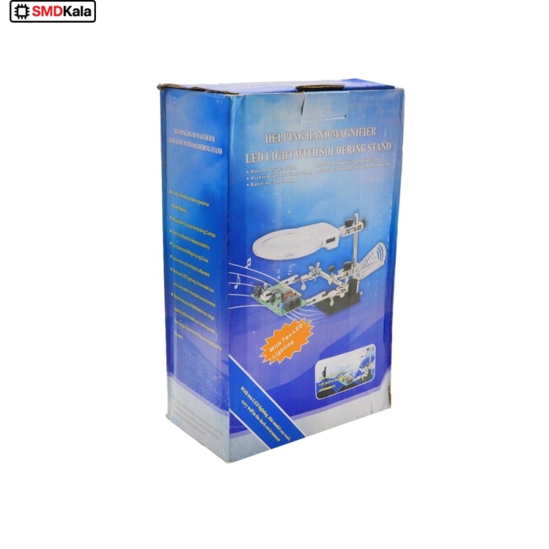 گیره مونتاژ ذره بین دار به همراه پایه هویه مدل JM508-A