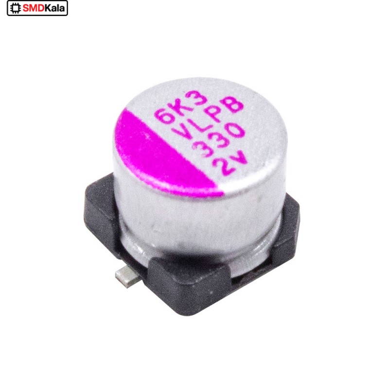 خازن جامد - سالید 330uF / 2V ژاپنی پکیج SMD