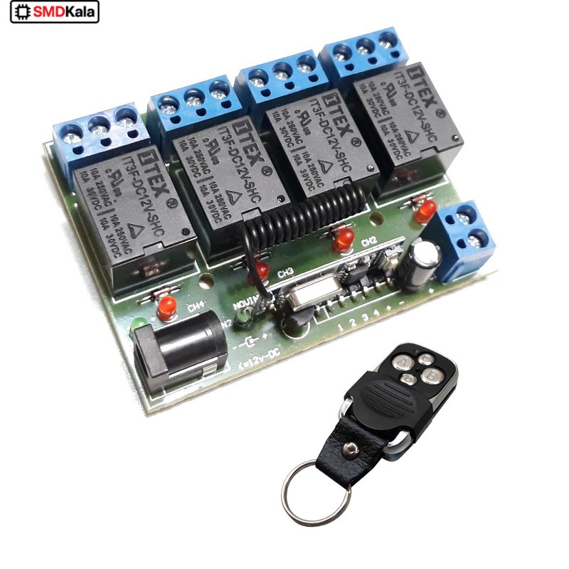 برد و ریموت 4 کانال مدل 433-MHZ