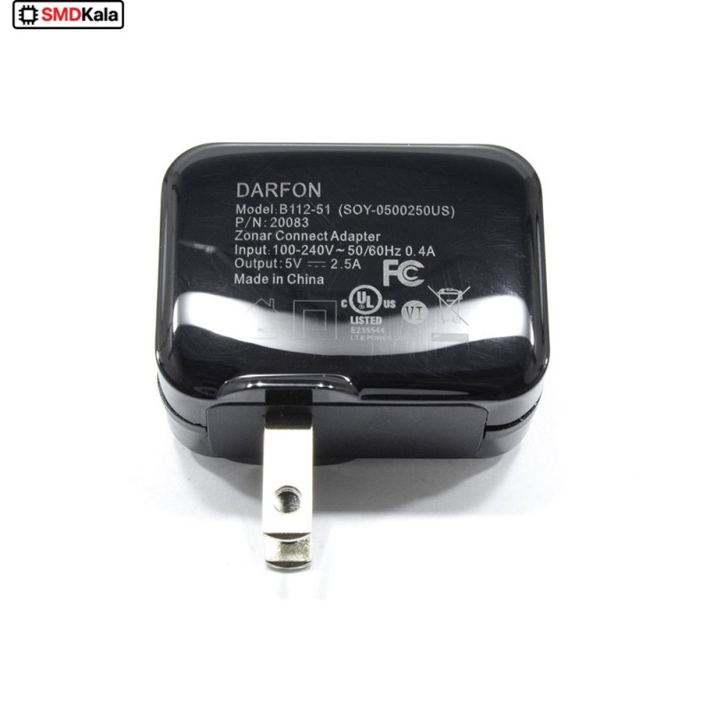 شارژر 5 ولت 2.5 آمپر 5V-2.5A با خروجی USB مارک DARFON