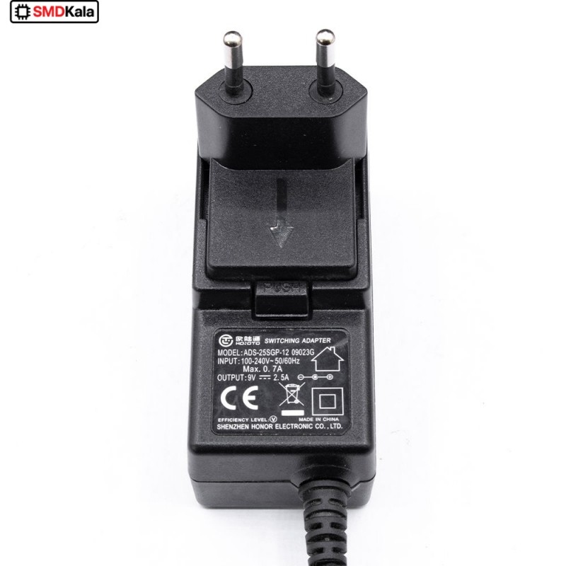 آداپتور 9 ولت 2.5 آمپر دیواری 9V-2.5A مارک HOIOTO