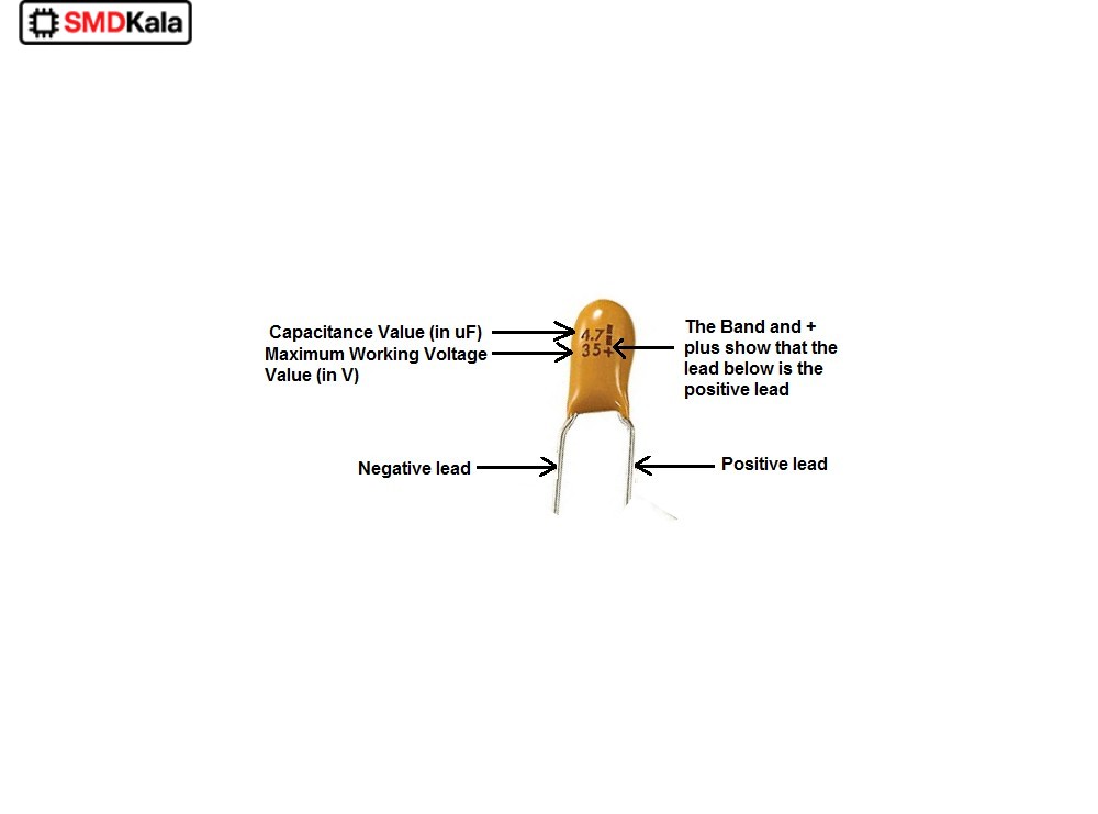 خازن تانتال DIP 1uF / 35V