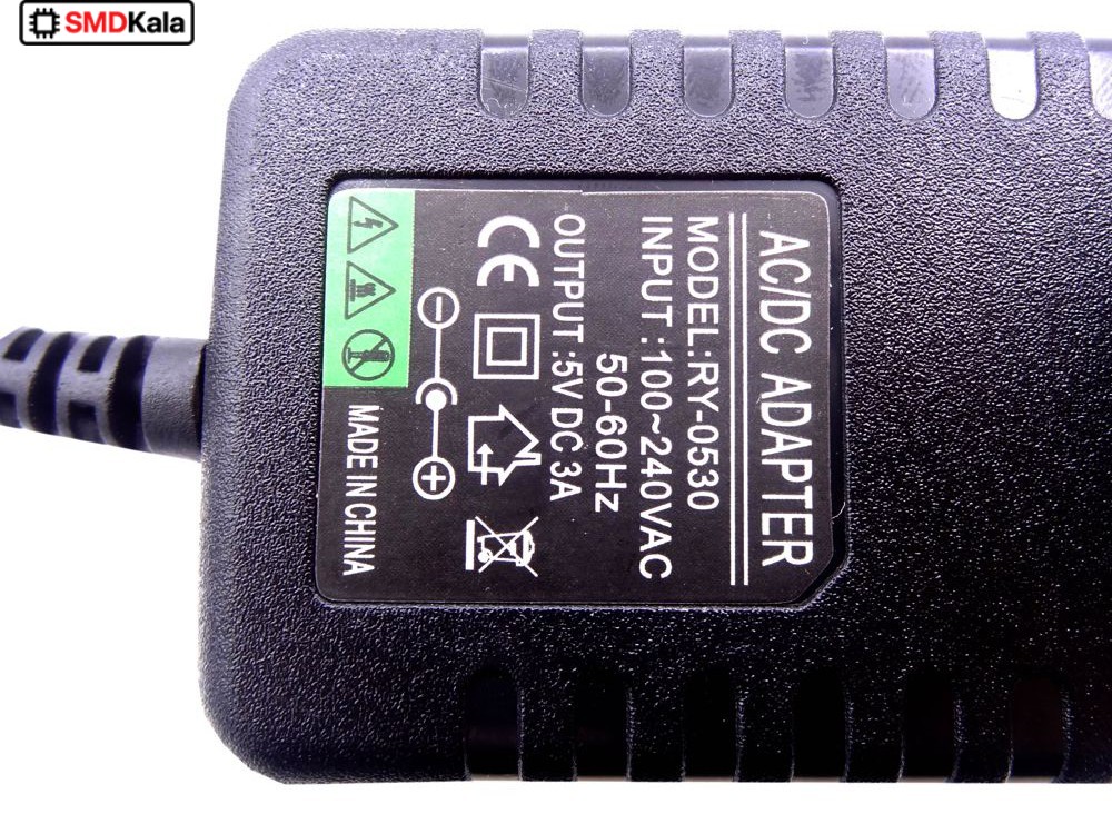 آداپتور 5 ولت 3 آمپر دیواری 5v-3A خروجی Micro USB