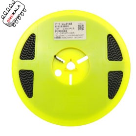 دیود LL4148 SMD پکیج MiniMELF مرغوب رول مشکی بسته2500 تایی