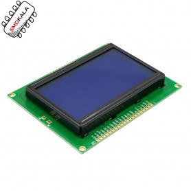نمایشگر GLCD 64x128 گرافیکی بک لایت آبی با درایور KS108 فریم کوچک