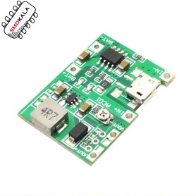 ماژول شارژ و دشارژ 2 آمپر TP4056 به همراه افزاینده با ورودی Micro USB