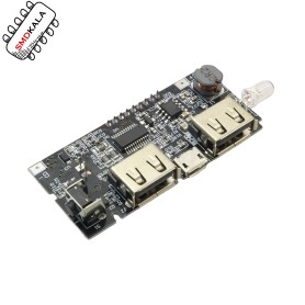 ماژول ساخت پاوربانک دارای نمایشگر و دو خروجی 5V 1A , 2.1A USB