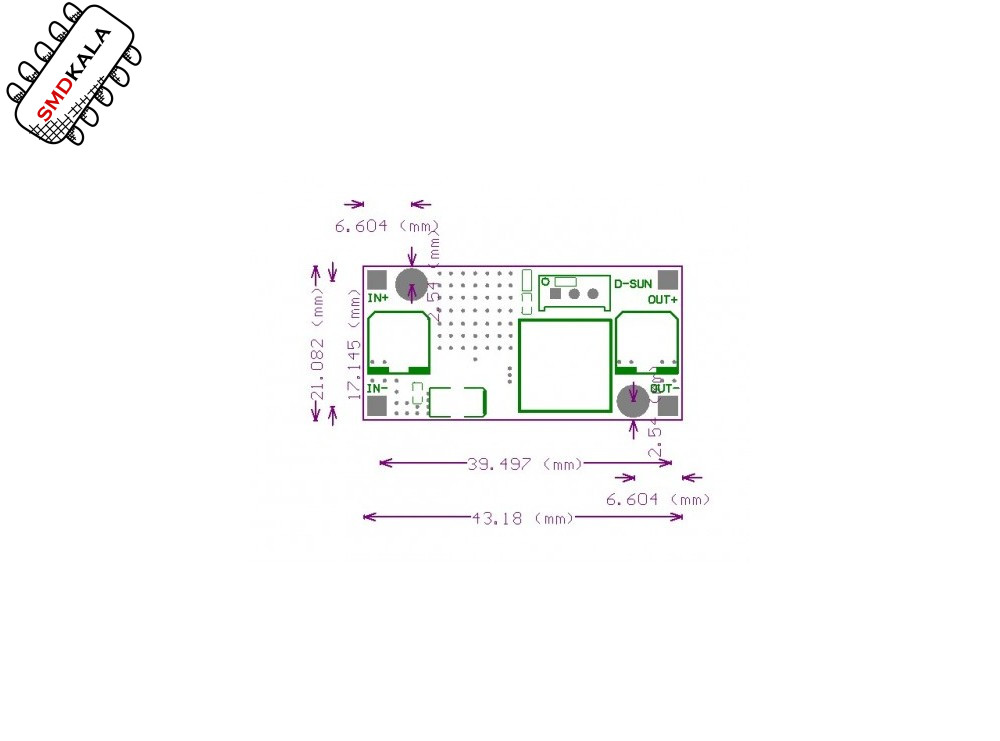 ماژول مبدل DC-DC LM2596 کاهنده خروجی 1.23V-30V 3A