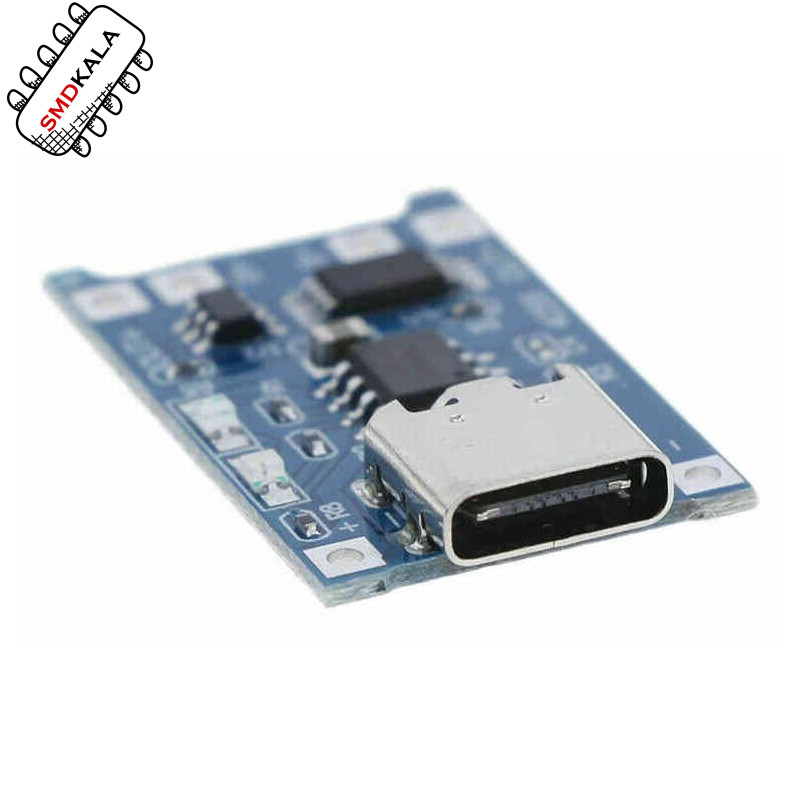 ماژول شارژر باتری لیتیومی 1 آمپر TP4056 دارای محافظ با ورودی USB TYPE-C