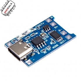 ماژول شارژر باتری لیتیومی 1 آمپر TP4056 دارای محافظ با ورودی USB TYPE-C