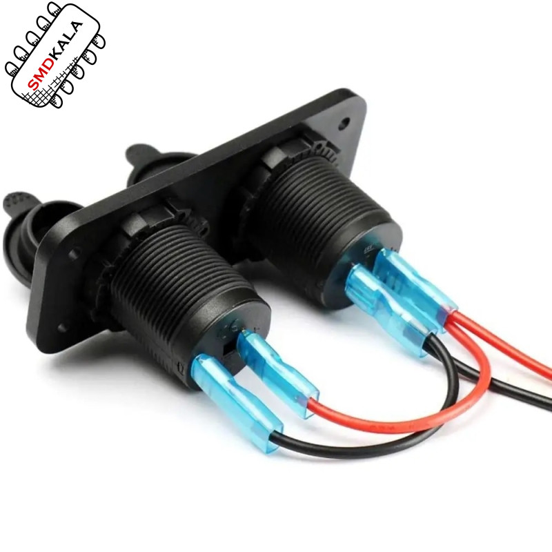 شارژر USB خودرویی روپنلی دوبل فندکی و دو خروجی فست شارژ QC3.0 با ON/OFF لمسی