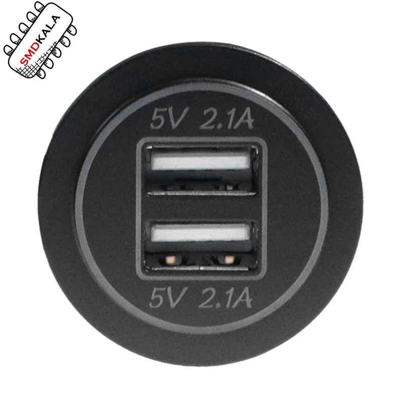 شارژر USB خودرویی روپنلی گرد دو خروجی 2.1 آمپر