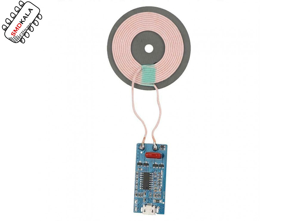 ماژول شارژر وایرلس 5W مدل HW-225 به همراه صفحه کویل شارژ