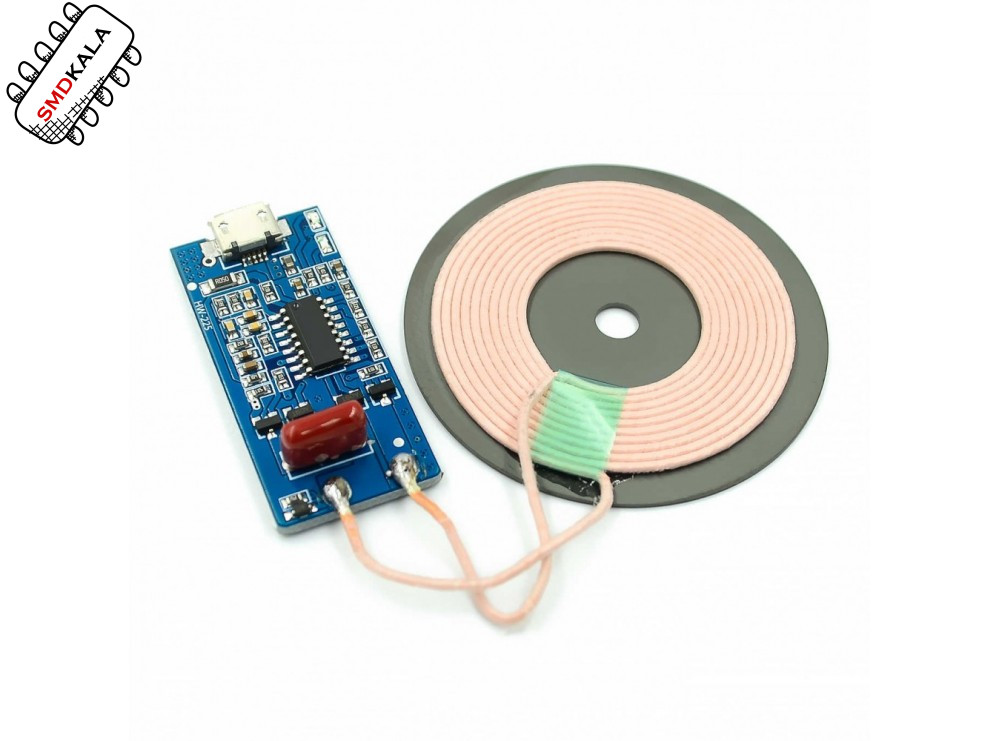 ماژول شارژر وایرلس 5W مدل HW-225 به همراه صفحه کویل شارژ
