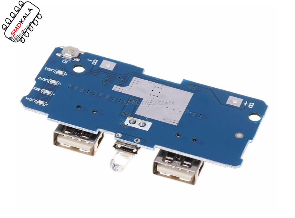 ماژول ساخت پاوربانک دارای دو خروجی 5V 1A - 2A USB