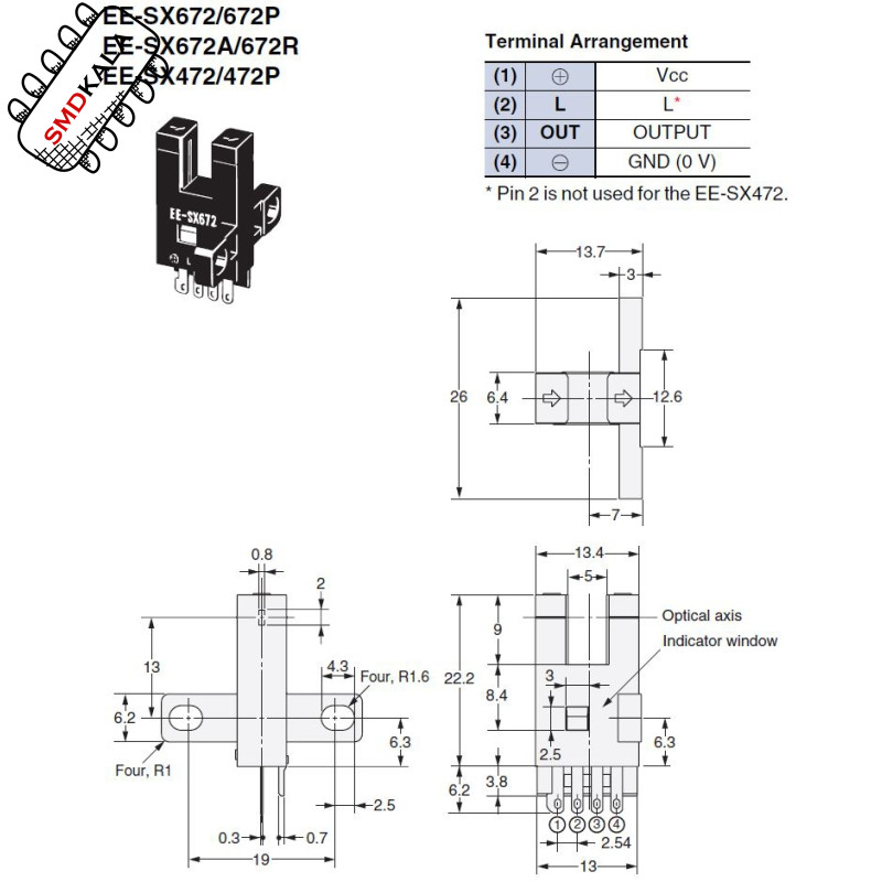سنسور سوئیچ فتوالکتریک EE-SX672