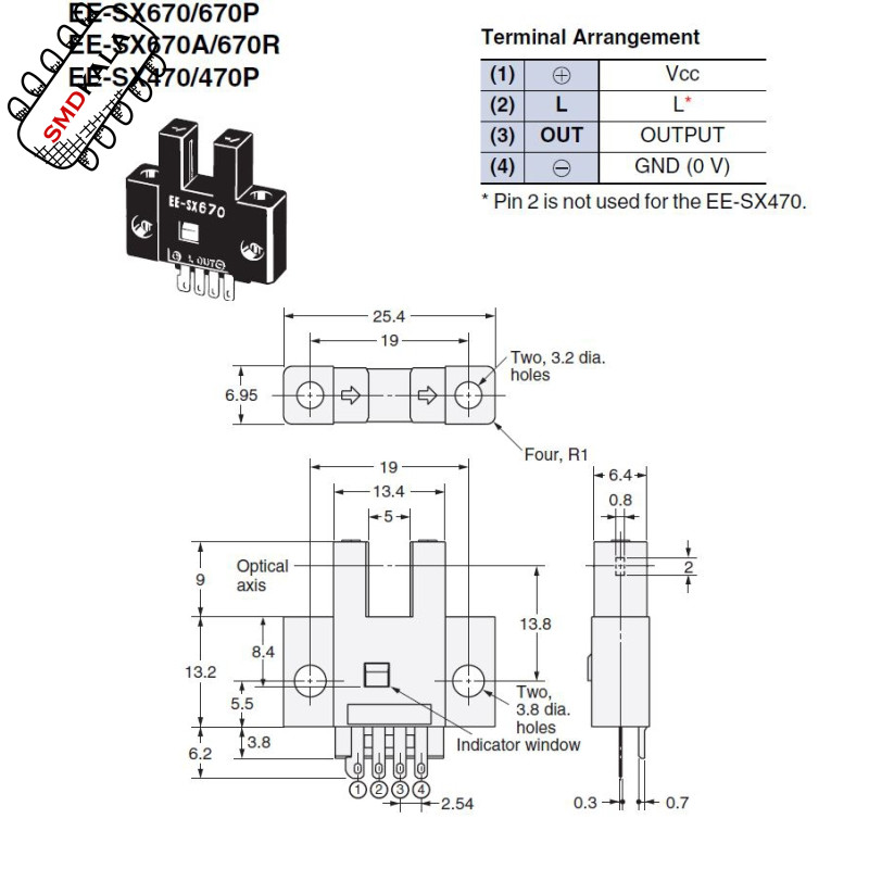 سنسور سوئیچ فتوالکتریک EE-SX670