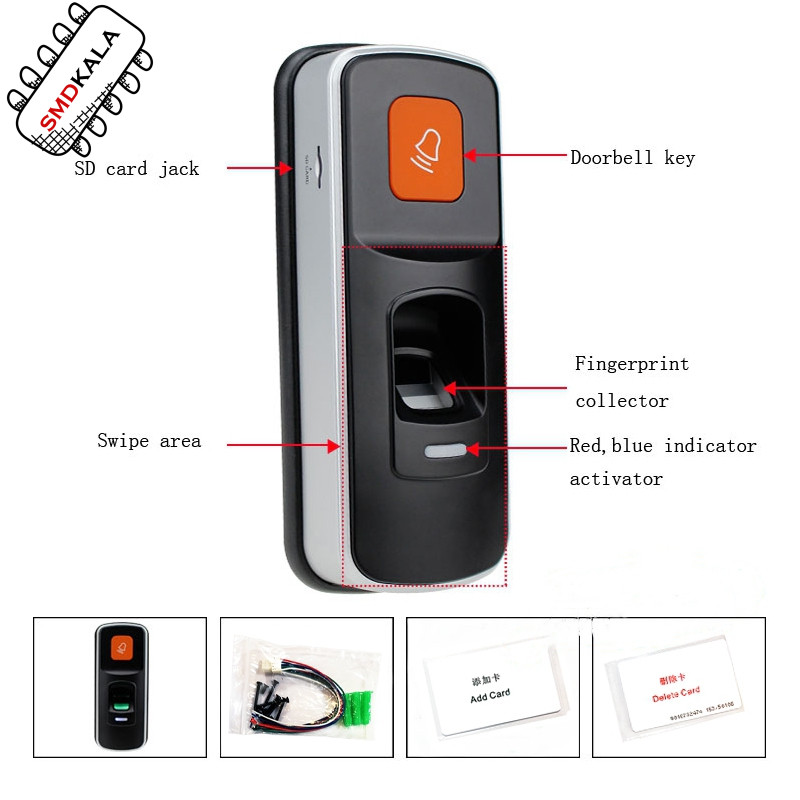 دستگاه اکسس کنترل اثر انگشت و RFID 125KHZ مدل X660