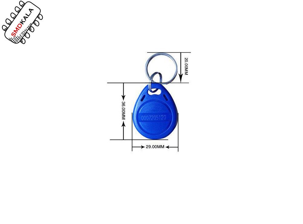 تگ RFID 125KHZ طوسی مدل جاکلیدی