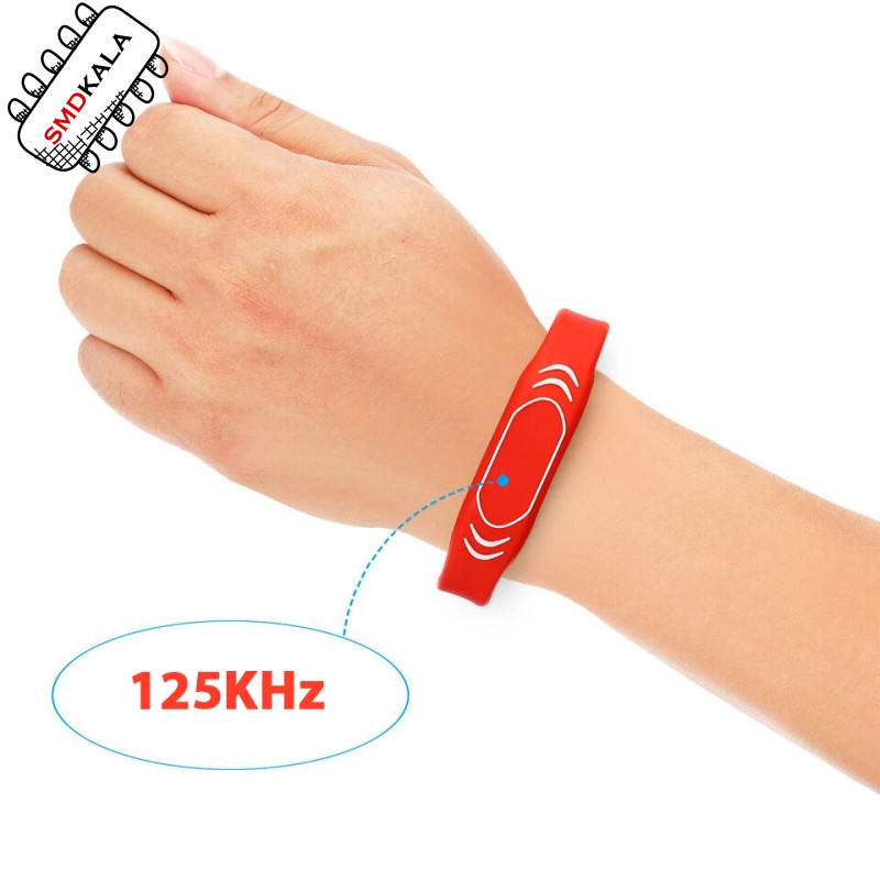 تگ RFID دستبندی سیلیکونی 125KHZ طرح شیائومی رنگ قرمز