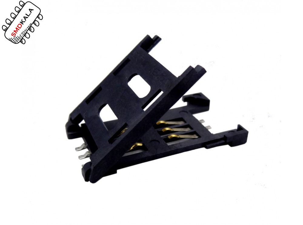 سوکت سیم کارت لولایی 6pin