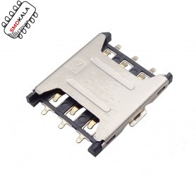 سوکت سیم کارت نانو 6PIN پلاستیکی با هولدر فلزی