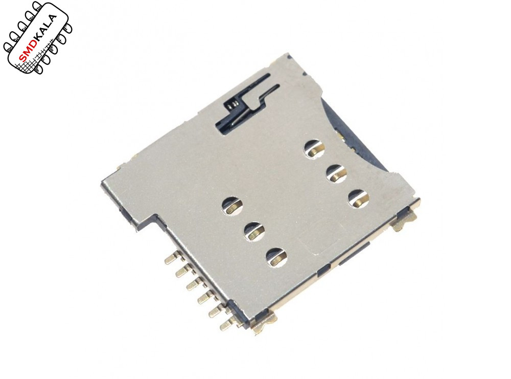 سوکت سیم کارت Micro Sim اتوماتیک 6 پین