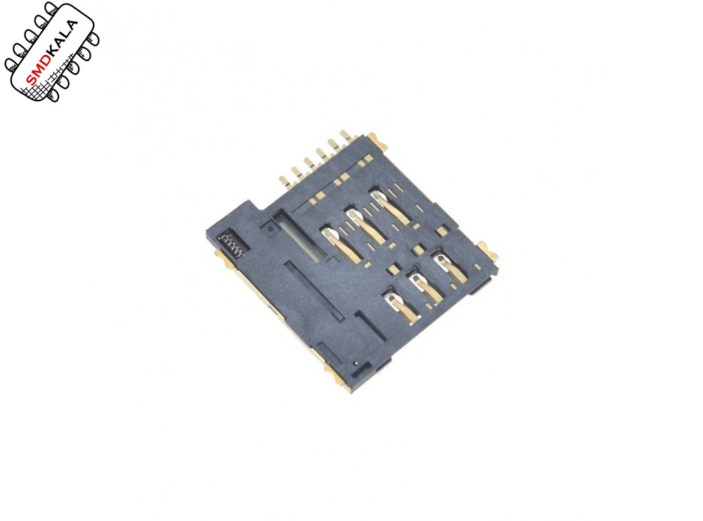 سوکت سیم کارت Micro Sim اتوماتیک 6 پین