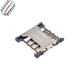 سوکت سیم کارت میکرو 6PIN پلاستیکی با هولدر فلزی