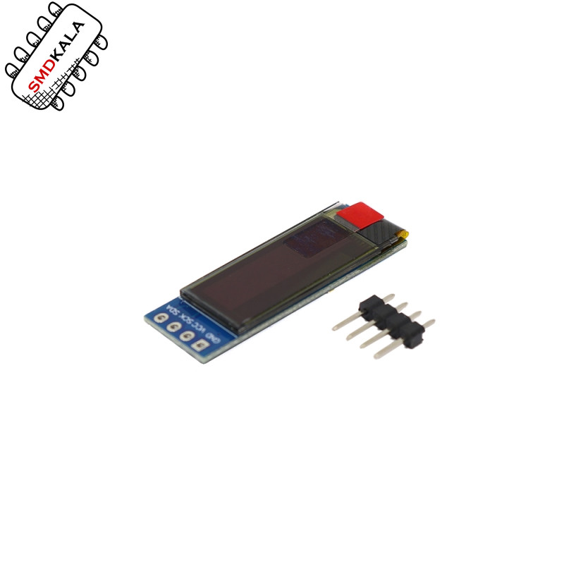 ماژول نمایشگر OLED تک رنگ 0.91 اینچ دارای ارتباط I2C و چیپ درایور SSD1306