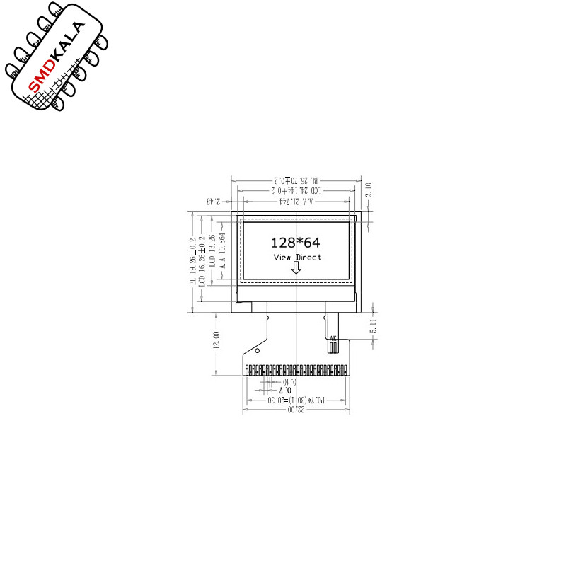 نمایشگر TFT رنگی 0.96 اینچ 64*128