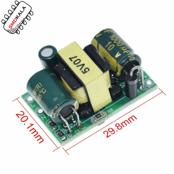 ماژول تغذیه سوئیچینگ 220 ولت AC به 5 ولت DC با جریان 700mA